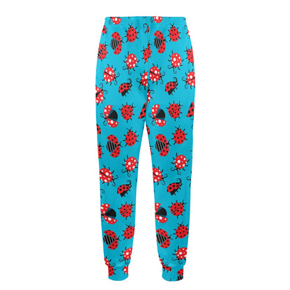 Ladybug Action Print Pattern Men's Casual Track Pants