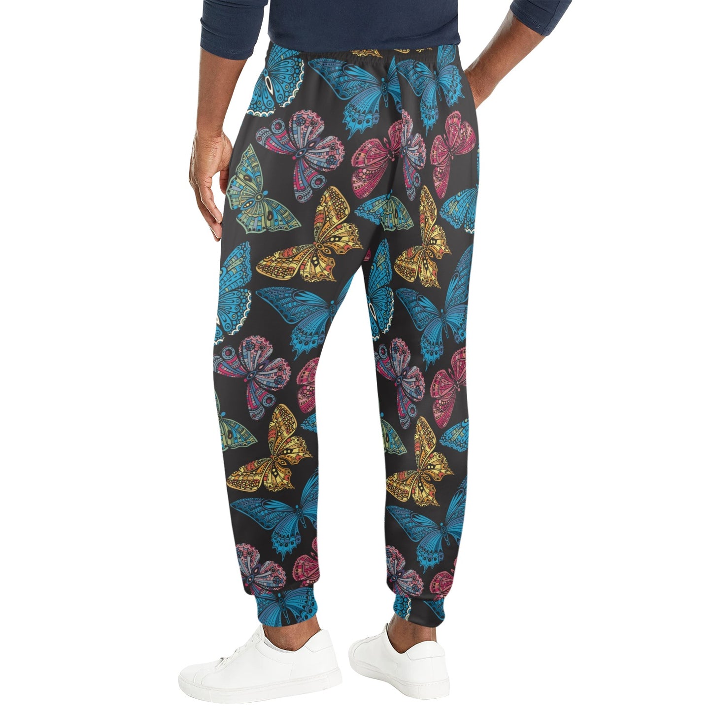 Butterfly Mandala Style Men's Casual Track Pants