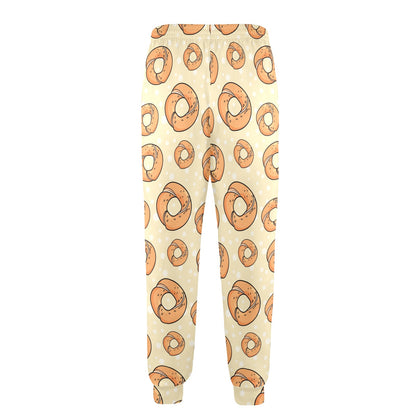 Bagel Pattern Print Design 03 Men's Casual Track Pants