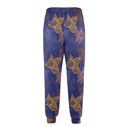 Goldfish Pattern Print Design 01 Men's Casual Track Pants