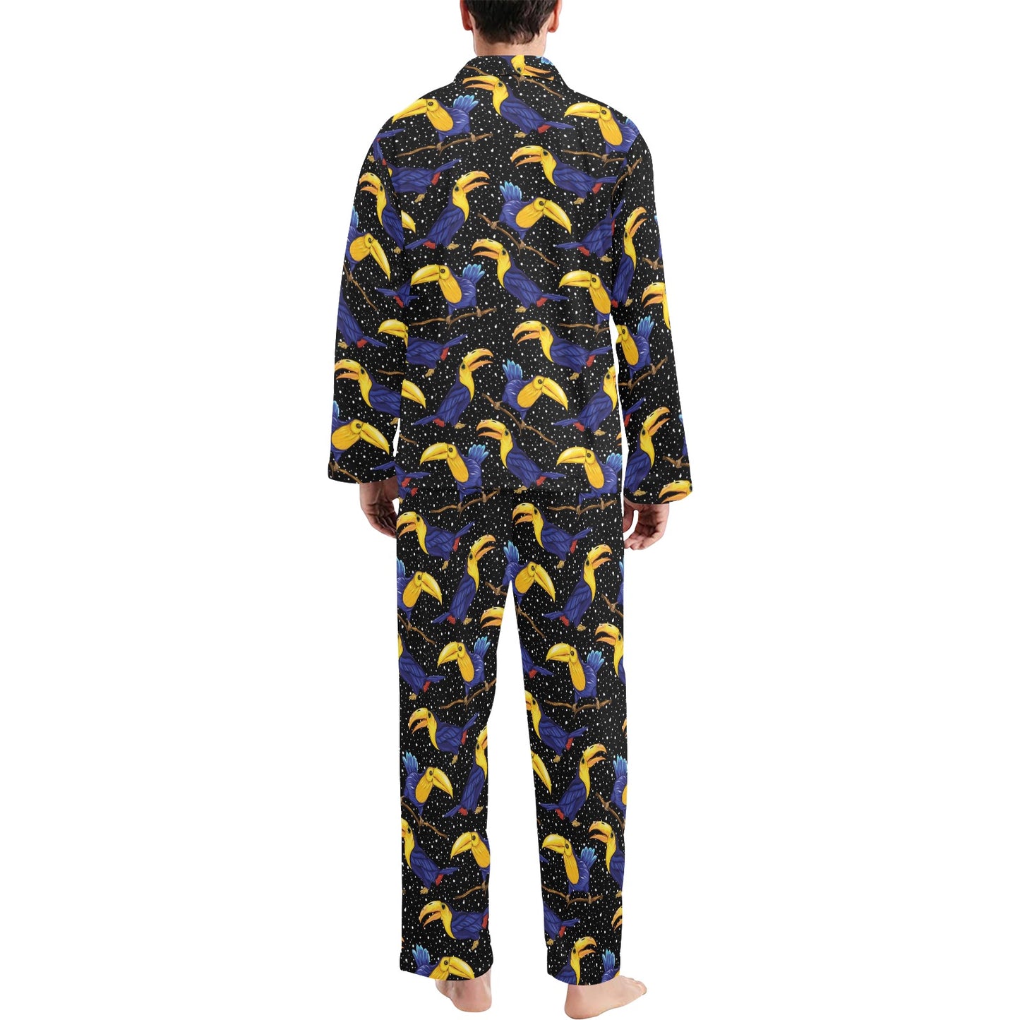 Toucan Print Design LKS307 Men's Long Pajama Set