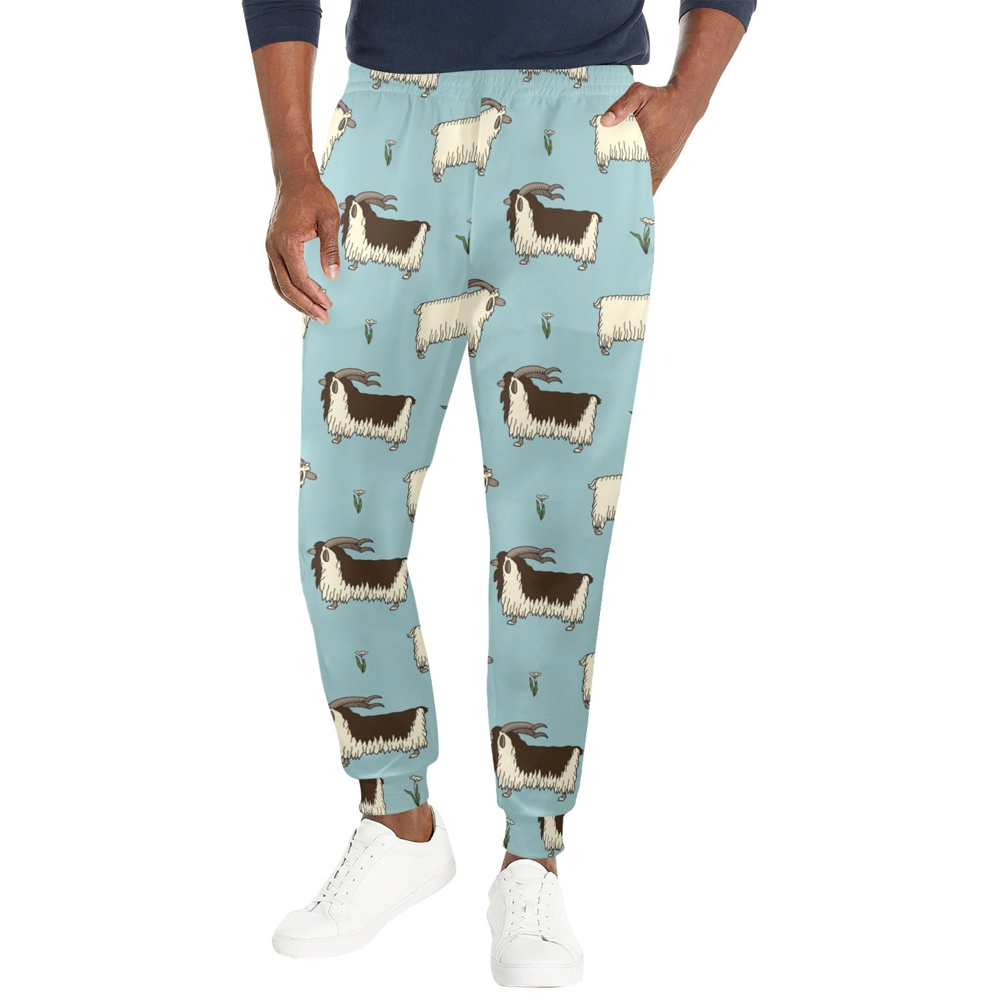 Goat Pattern Print Design 02 Men's Casual Track Pants