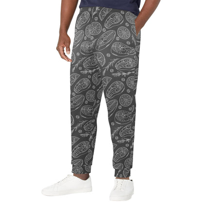 Steak Print Design LKS301 Men's Casual Track Pants