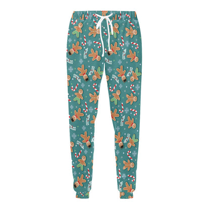Gingerbread Pattern Print Design 05 Men's Sweatpants