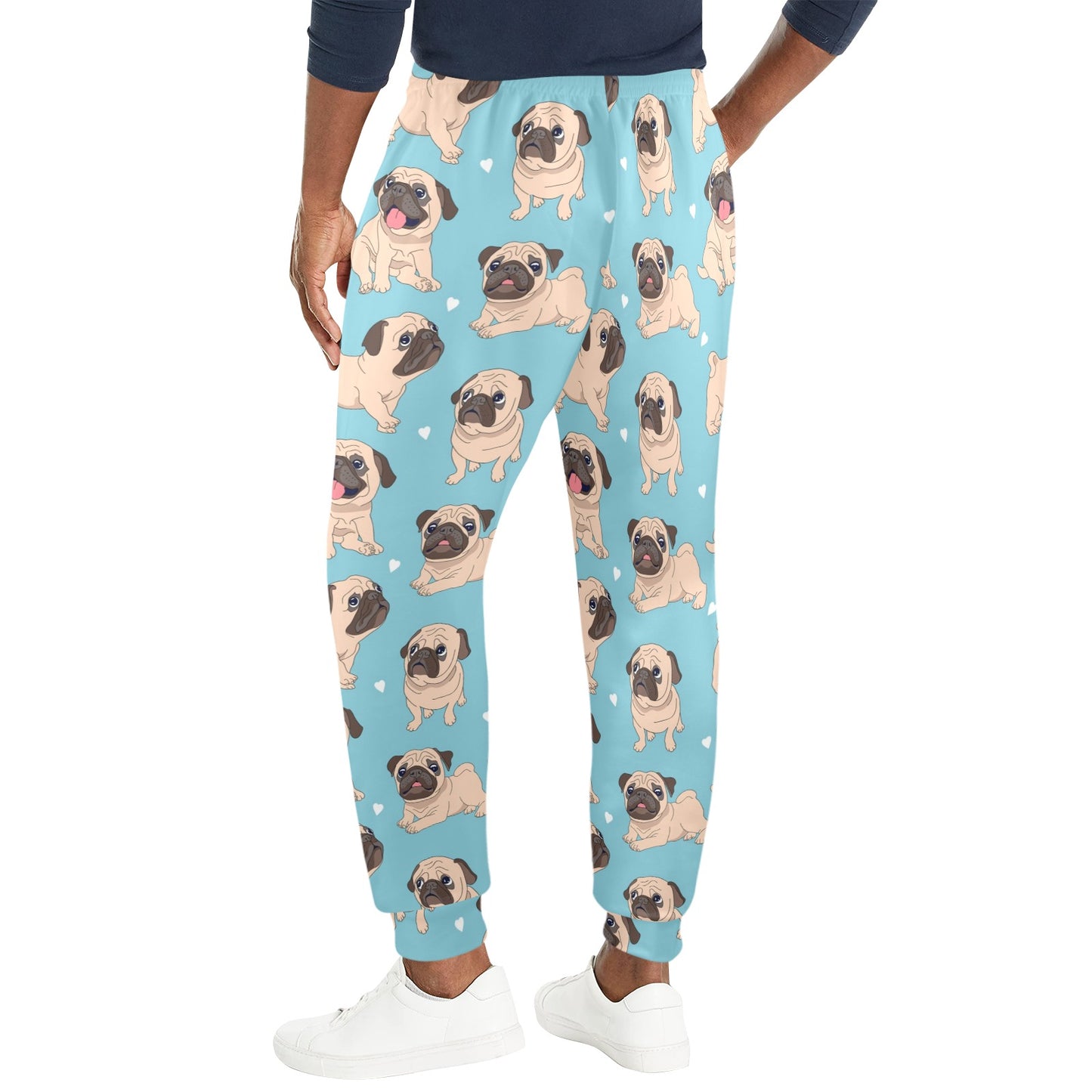 Pug Pattern Print Design A03 Men's Casual Track Pants
