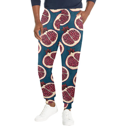 Pomegranate Pattern Print Design PG02 Men's Casual Track Pants