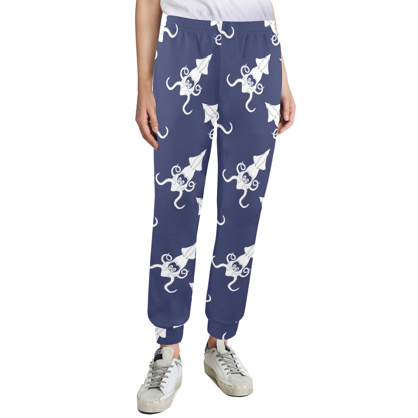 Giant Squid Pattern Print Design 02 Women's Casual Track Pants