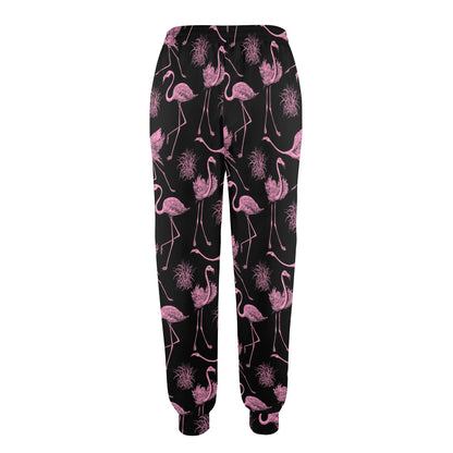 Flamingo Pink Print Pattern Women's Casual Track Pants