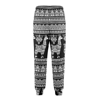 Llama Aztec Style Pattern Print Design 01 Men's Casual Track Pants