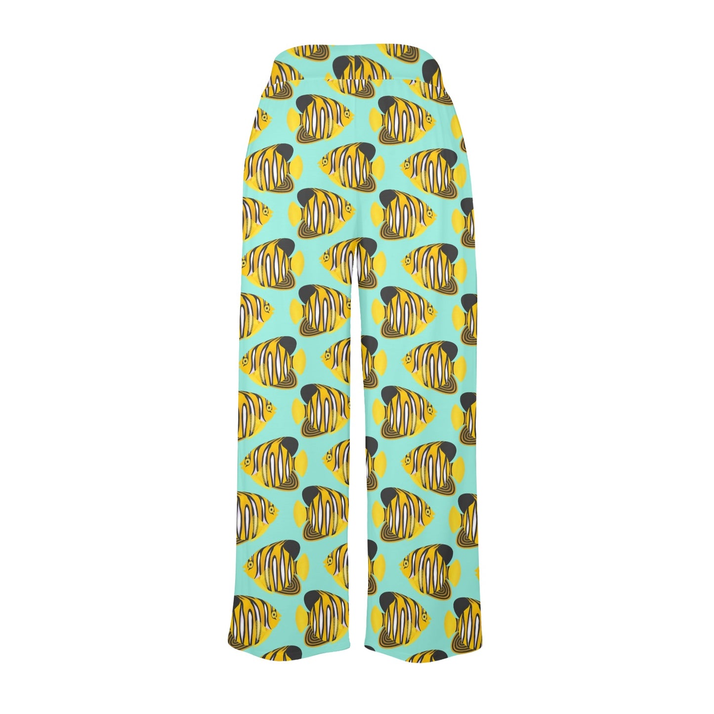 Angelfish Print Design LKS402 Women's Wide Leg Lounge Pants