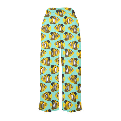 Angelfish Print Design LKS402 Women's Wide Leg Lounge Pants