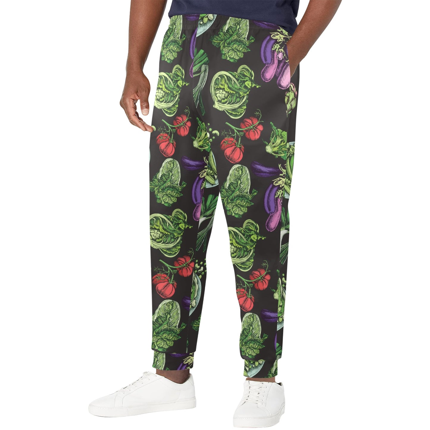 Lettuce Pattern Print Design 01 Men's Casual Track Pants