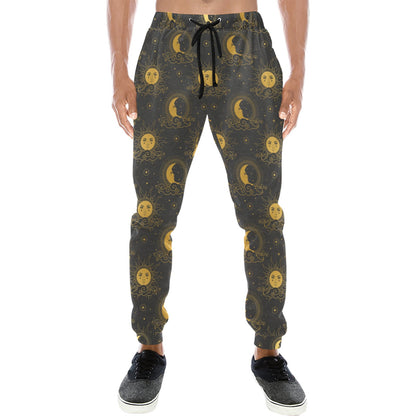 Celestial Moon Sun Pattern Print Design 05 Men's Sweatpants