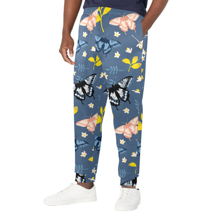 Monarch Butterfly Pattern Print Design 02 Men's Casual Track Pants