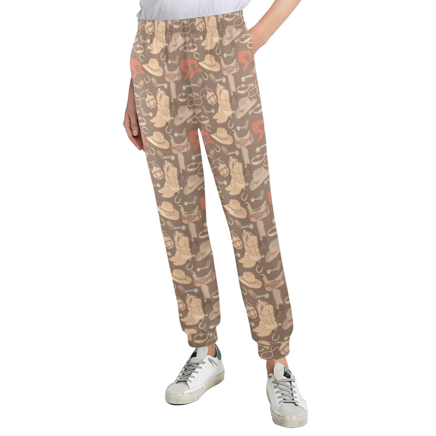 Cowboy Pattern Print Design 02 Women's Casual Track Pants