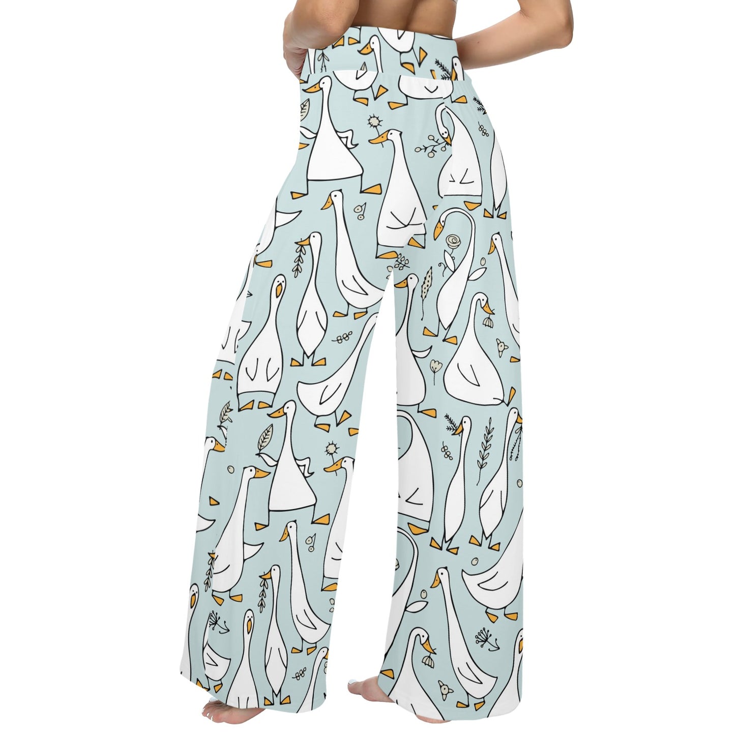 Goose Pattern Print Design 03 Women's Wide Leg Lounge Pants