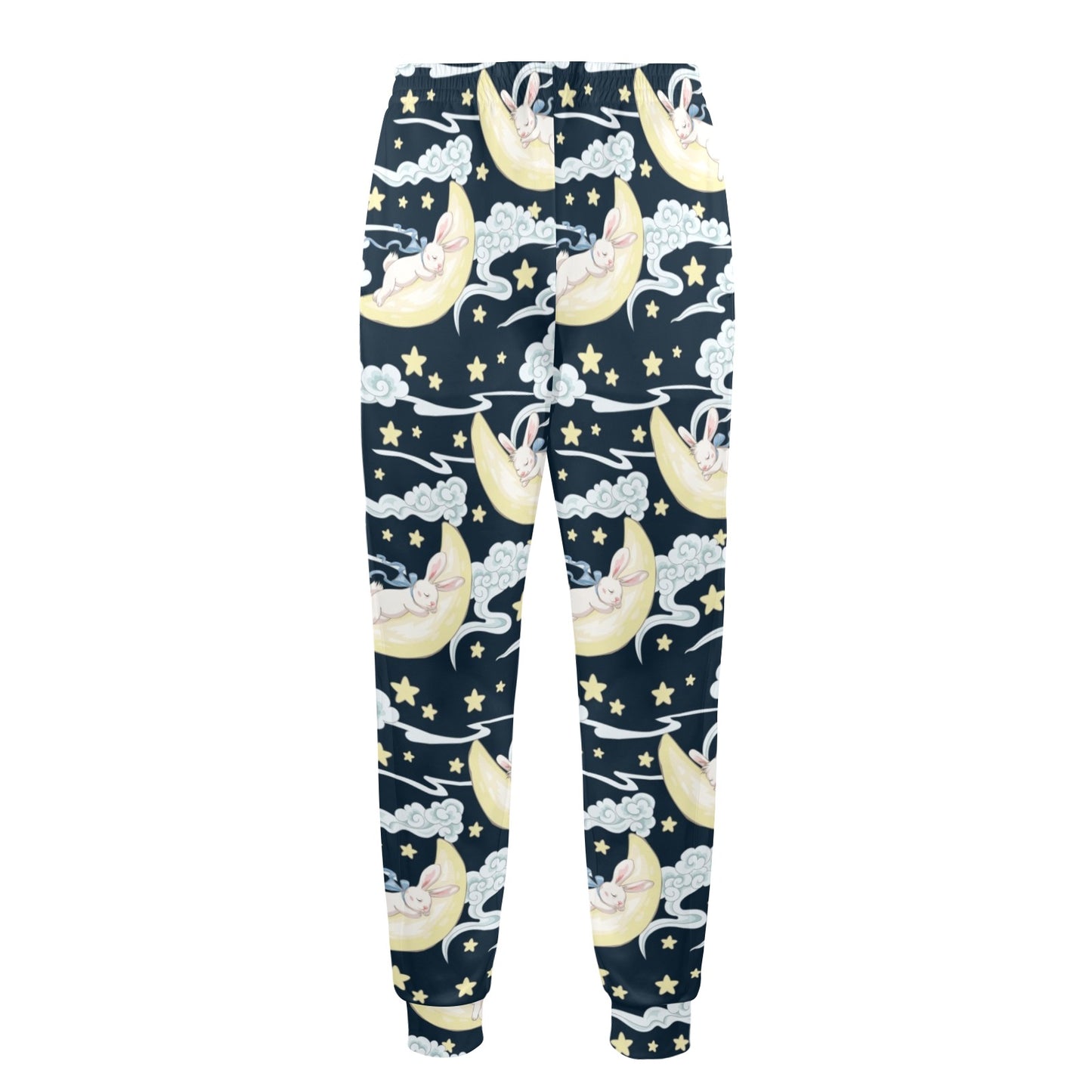 Rabbit Sleeping Pattern Print Design RB08 Men's Casual Track Pants