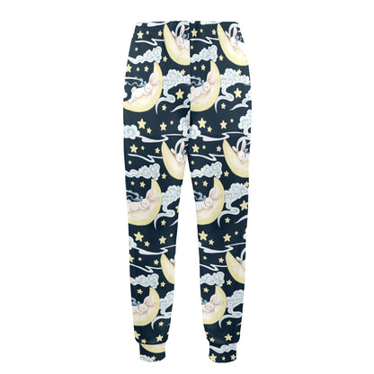 Rabbit Sleeping Pattern Print Design RB08 Men's Casual Track Pants