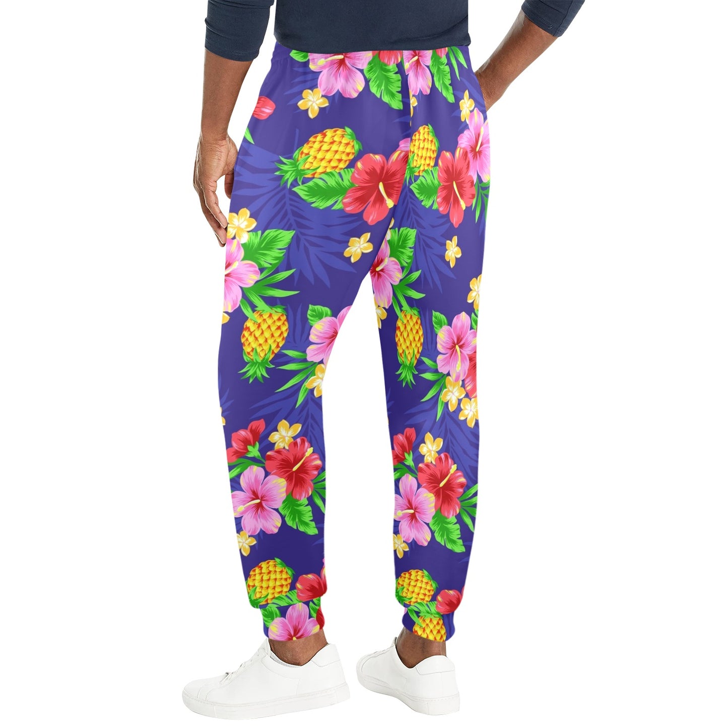 Hawaiian Themed Pattern Print Design H05 Men's Casual Track Pants