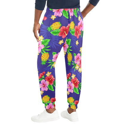 Hawaiian Themed Pattern Print Design H05 Men's Casual Track Pants