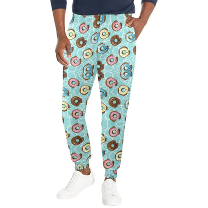 Emoji Donut Print Pattern Men's Casual Track Pants