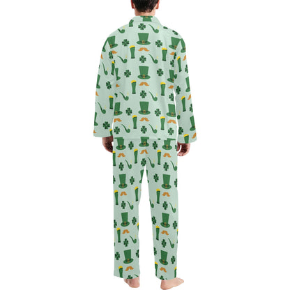 St Patricks Day Print Design LKS304 Men's Long Pajama Set