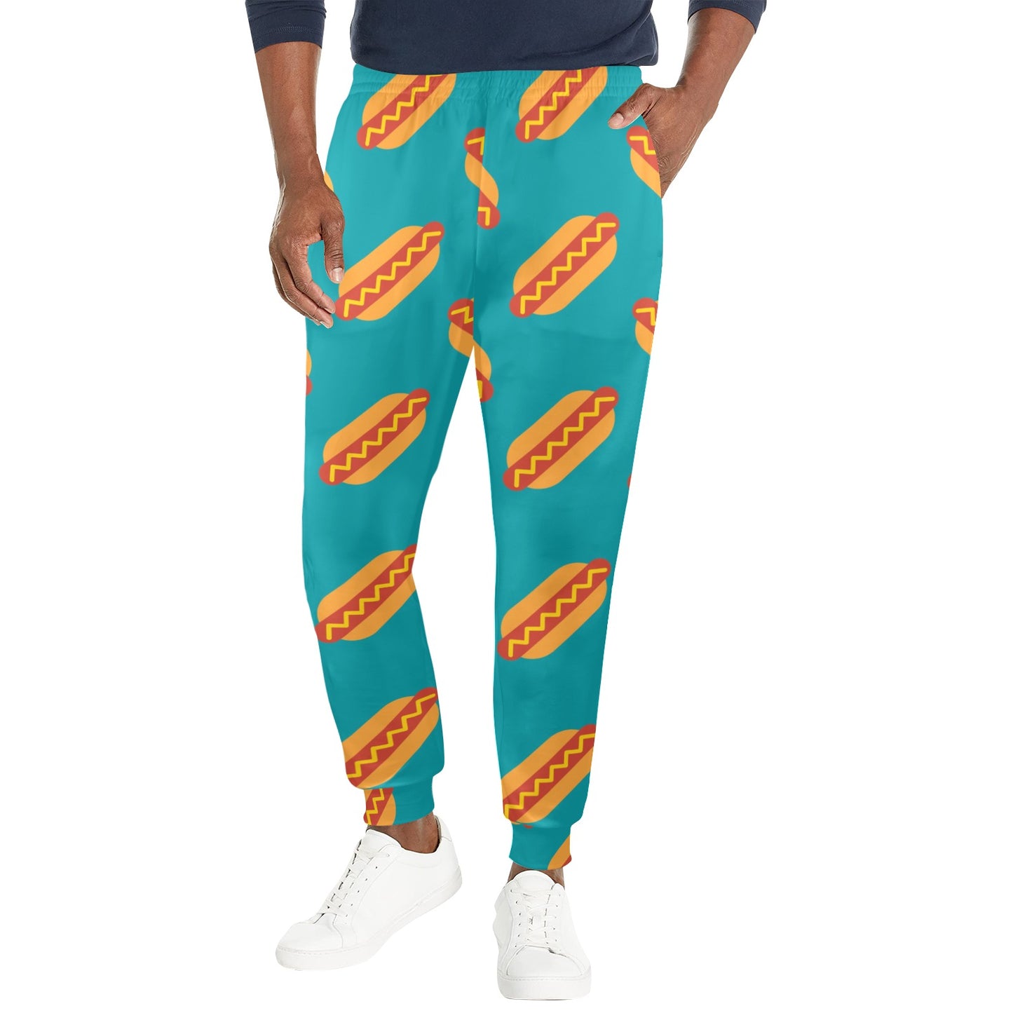 Hot Dog Pattern Print Design 03 Men's Casual Track Pants