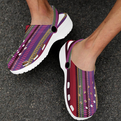 Serape Stripe Print Unisex Clogs Shoes