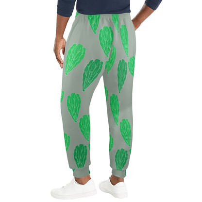 Lettuce Pattern Print Design 02 Men's Casual Track Pants