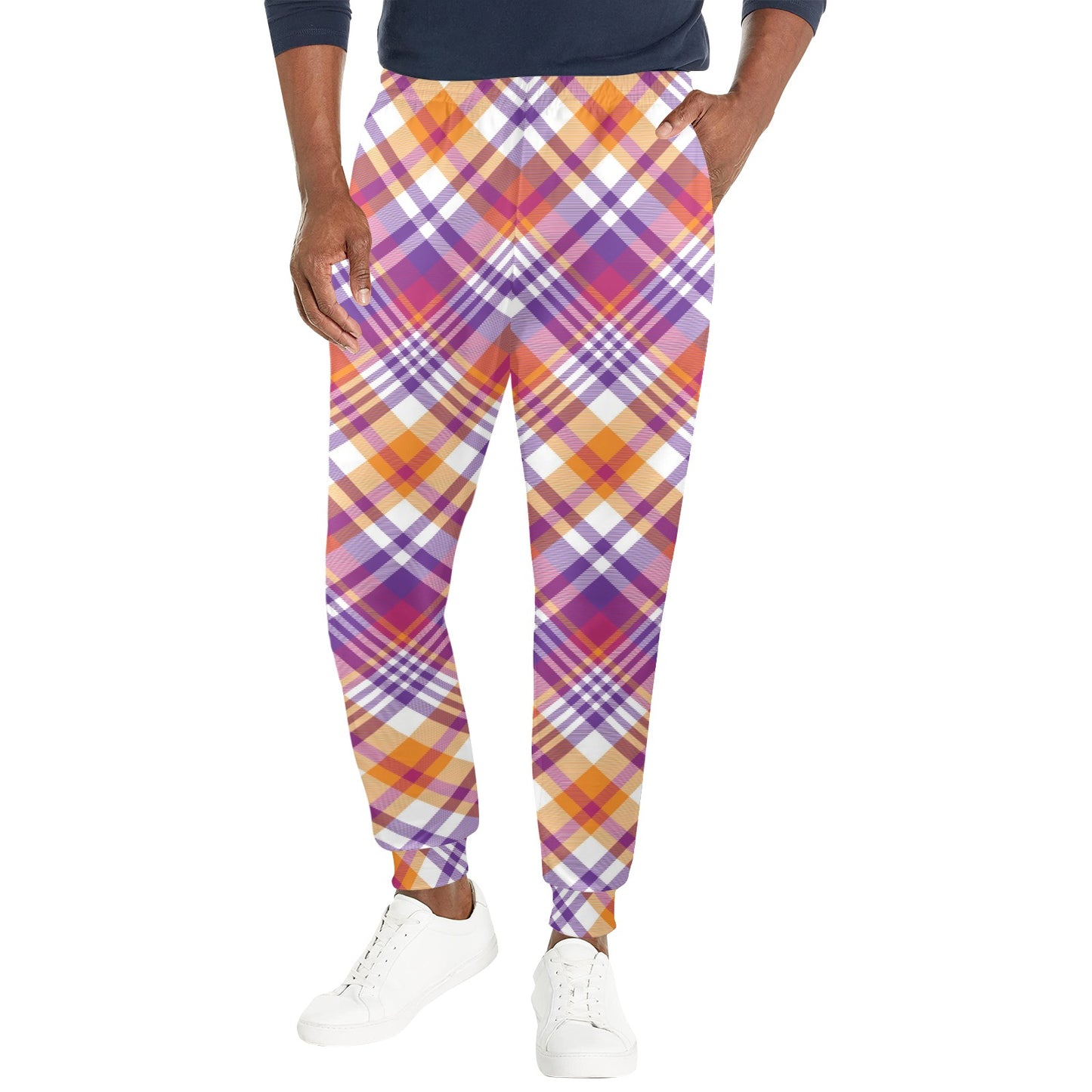 Madras Pattern Print Design 02 Men's Casual Track Pants