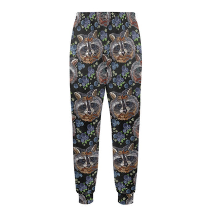 Raccoon Pattern Print Design A03 Men's Casual Track Pants