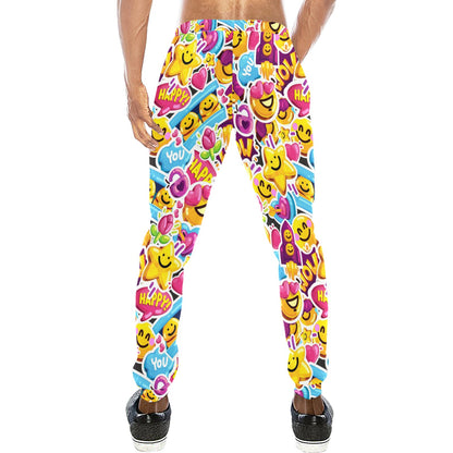 Emoji Sticker Print Pattern Men's Sweatpants