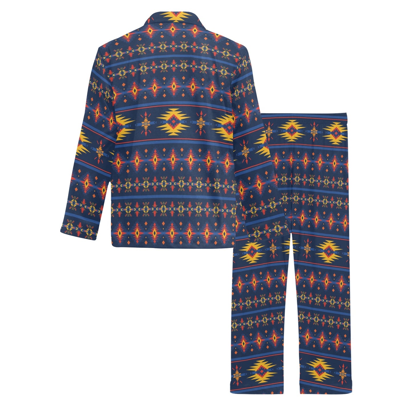 Southwest Pattern Print Design LKS306 Men's Long Pajama Set