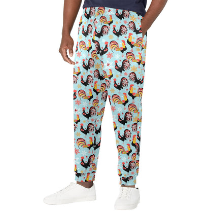 Rooster Themed Design Men's Casual Track Pants
