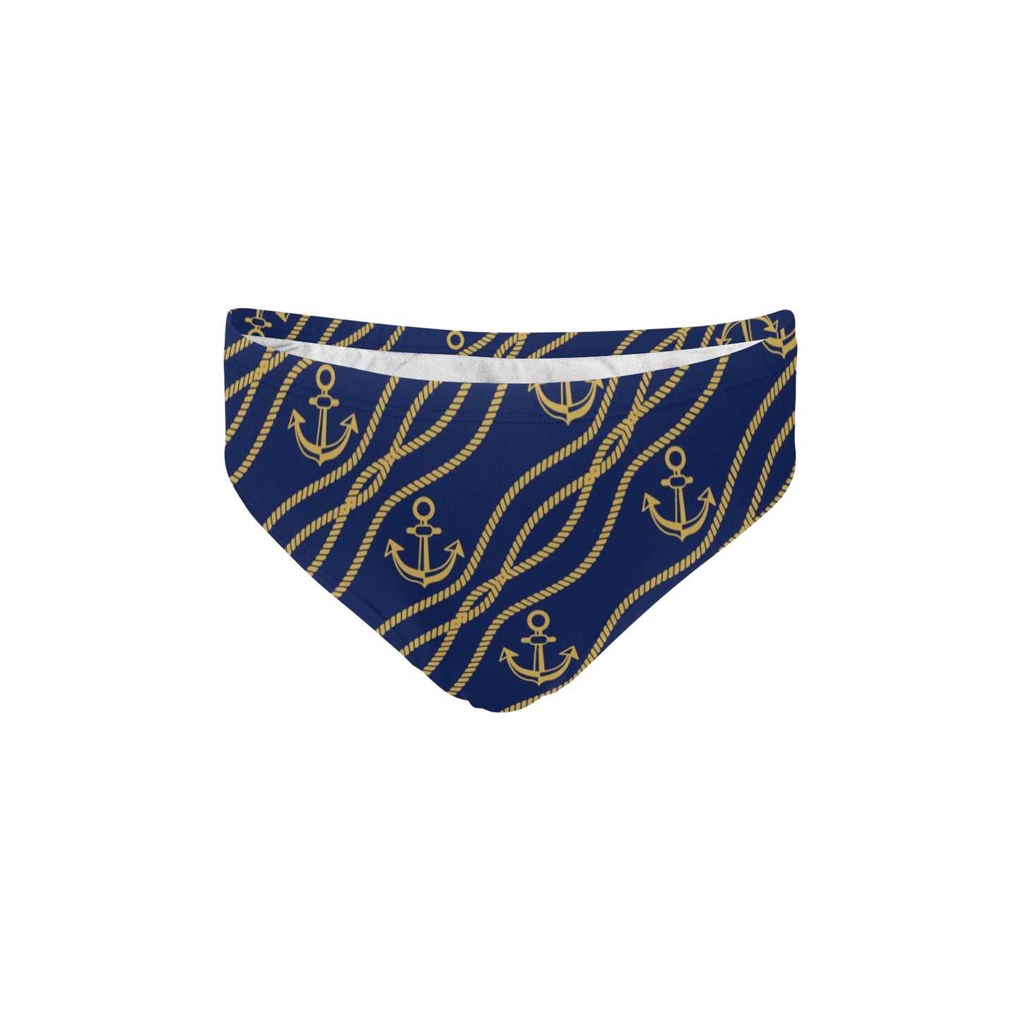 Nautical Anchor Rope Pattern Men's Swimming Briefs