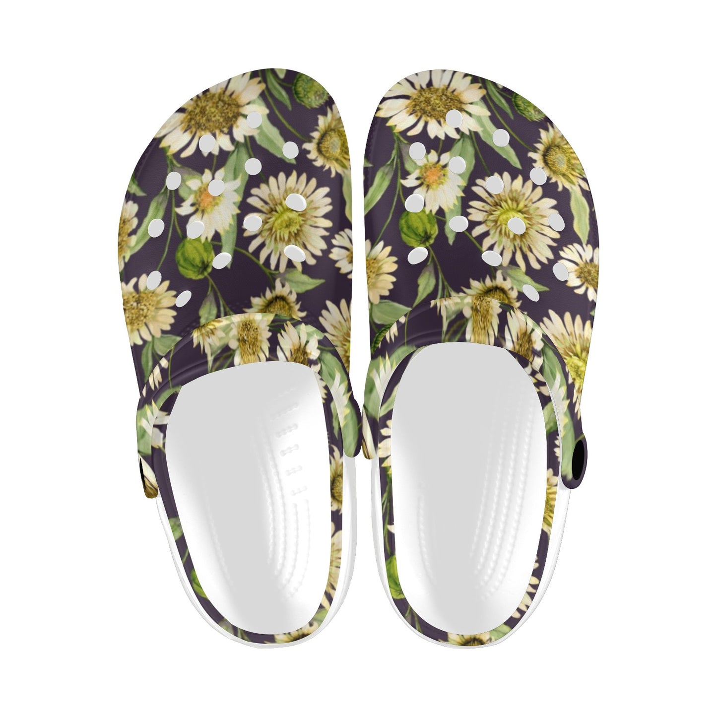 Daisy Vintage Print Pattern Unisex Clogs Shoes