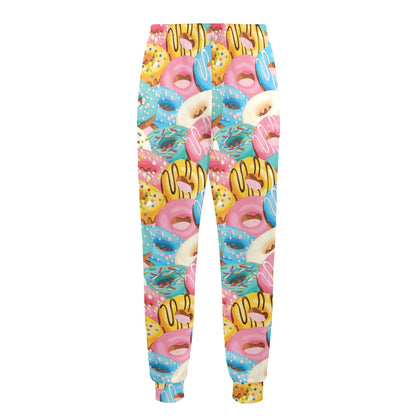 Donut Pattern Print Design DN01 Men's Casual Track Pants