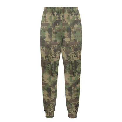 Camouflage Aztec Green Army Print Men's Casual Track Pants