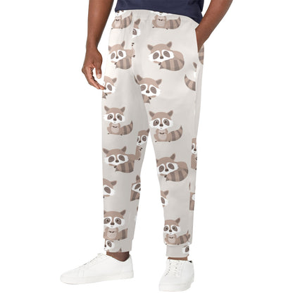 Raccoon Pattern Print Design A05 Men's Casual Track Pants