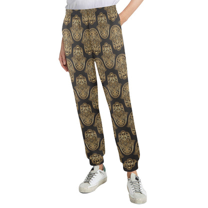hamsa Design Print Pattern JJ0321 Women's Casual Track Pants