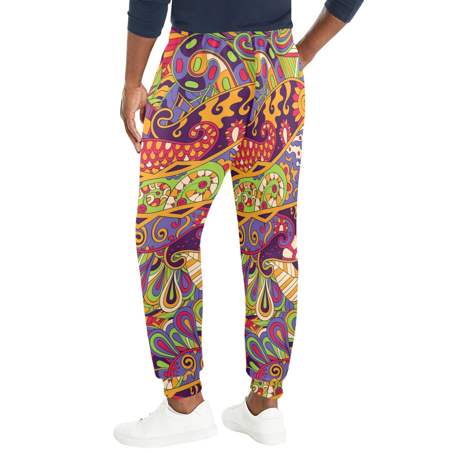 Funky Retro Pattern Print Design A04 Men's Casual Track Pants
