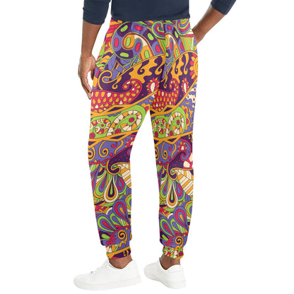 Funky Retro Pattern Print Design A04 Men's Casual Track Pants