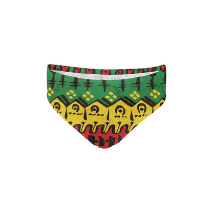 Rasta Pattern Print Design A01 Men's Swimming Briefs