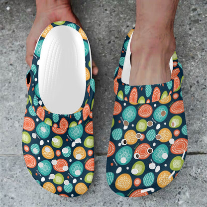 Swedish Themed Design Unisex Clogs Shoes