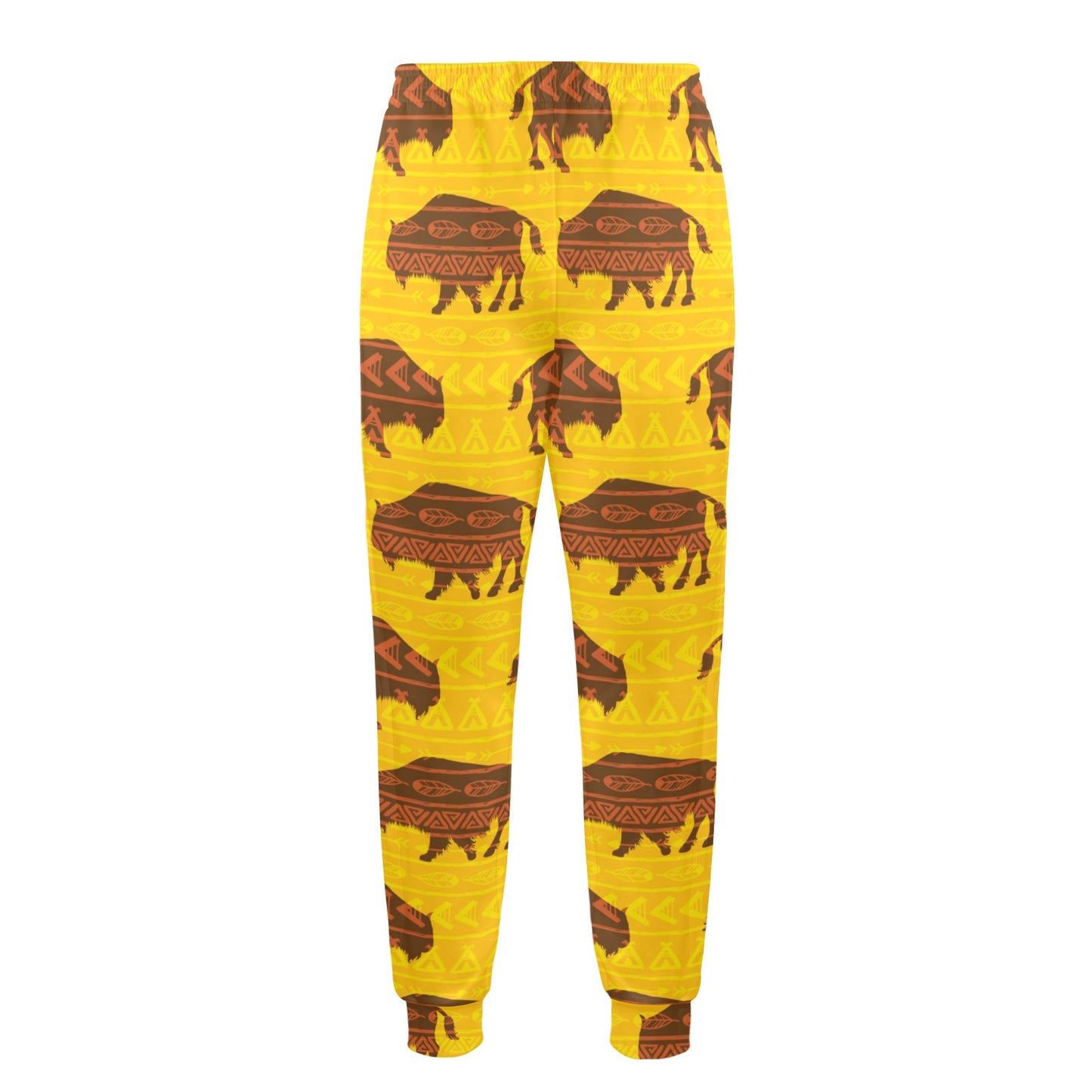 Bison Native Pattern Print Design 01 Men's Casual Track Pants