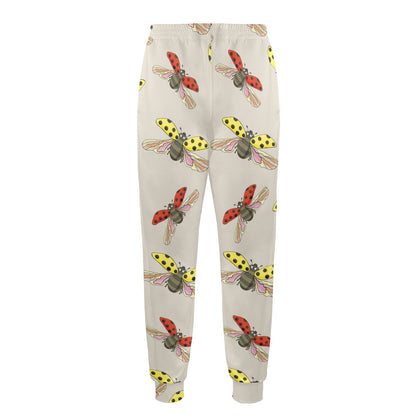 Ladybug Pattern Print Design 04 Men's Casual Track Pants