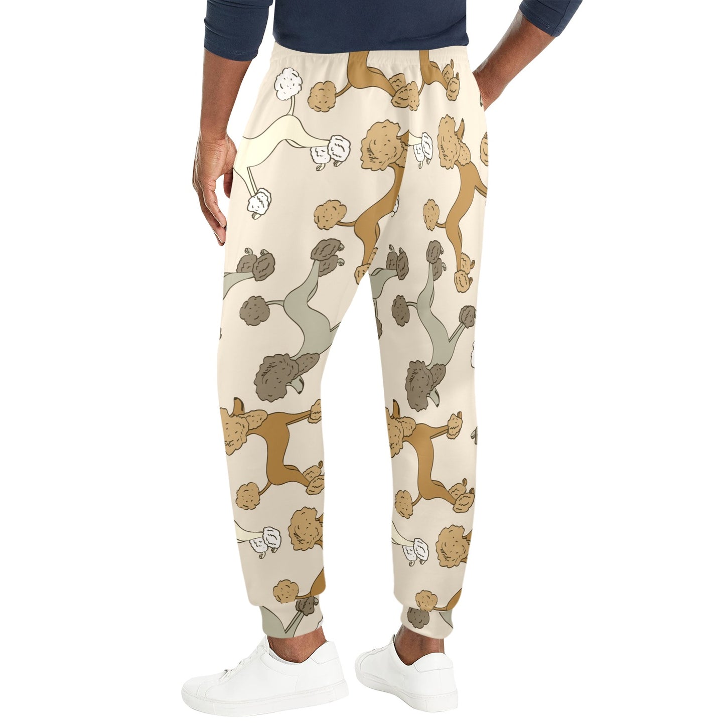 Poodle Pattern Print Design A01 Men's Casual Track Pants