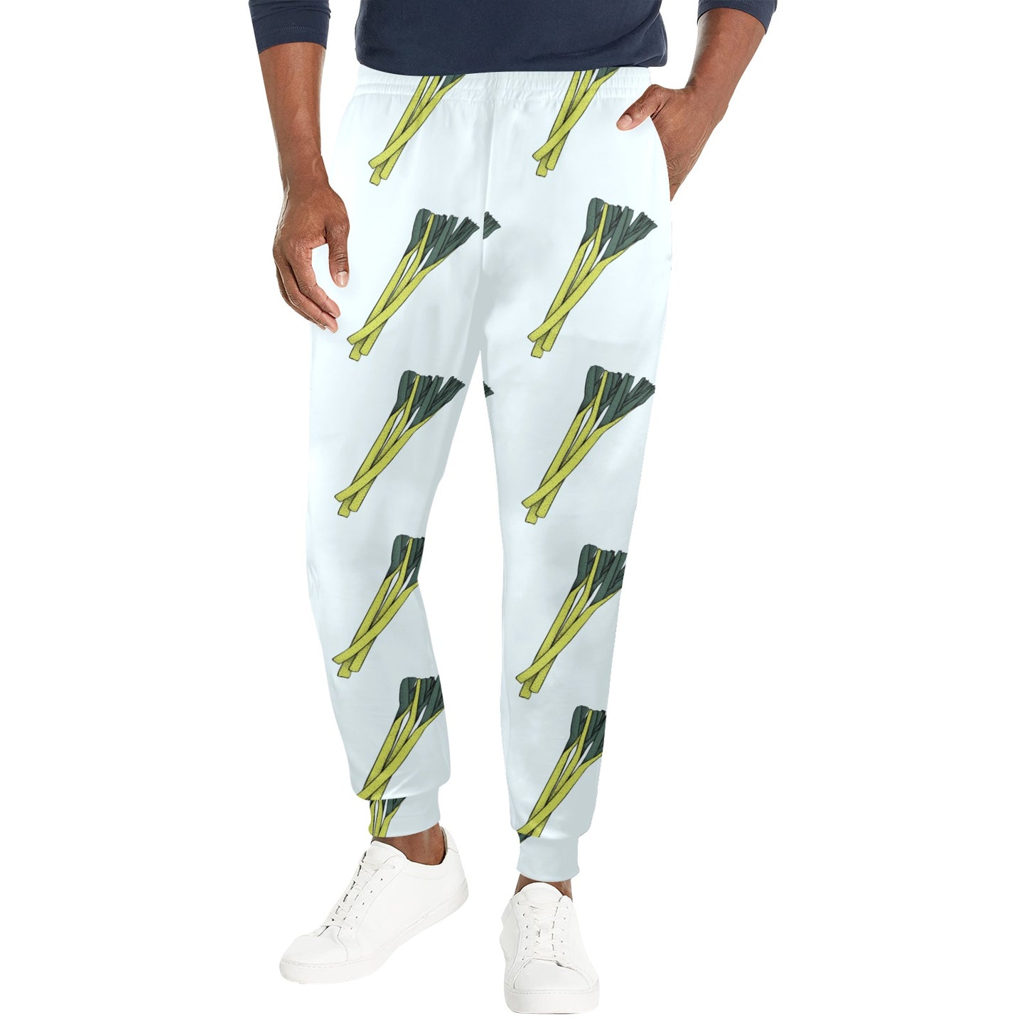 Leek Pattern Print Design 03 Men's Casual Track Pants