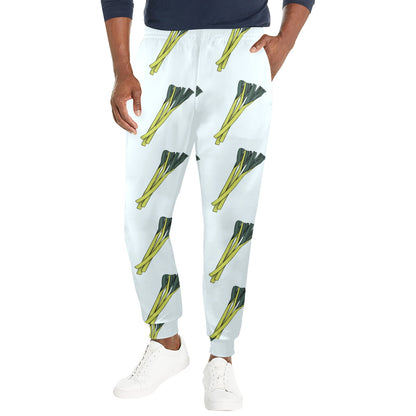 Leek Pattern Print Design 03 Men's Casual Track Pants