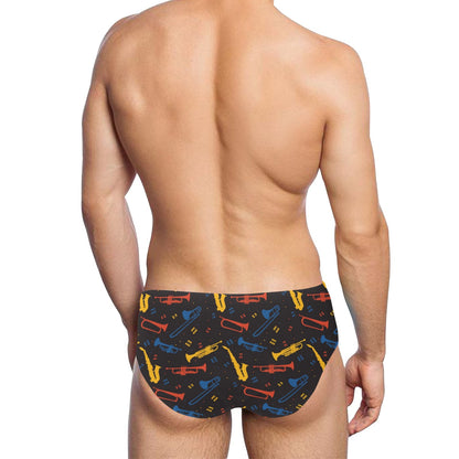 Saxophone Print Design LKS407 Men's Swimming Briefs
